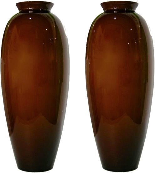 A Pair Of Brown Vases