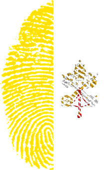 A Yellow And White Fingerprint