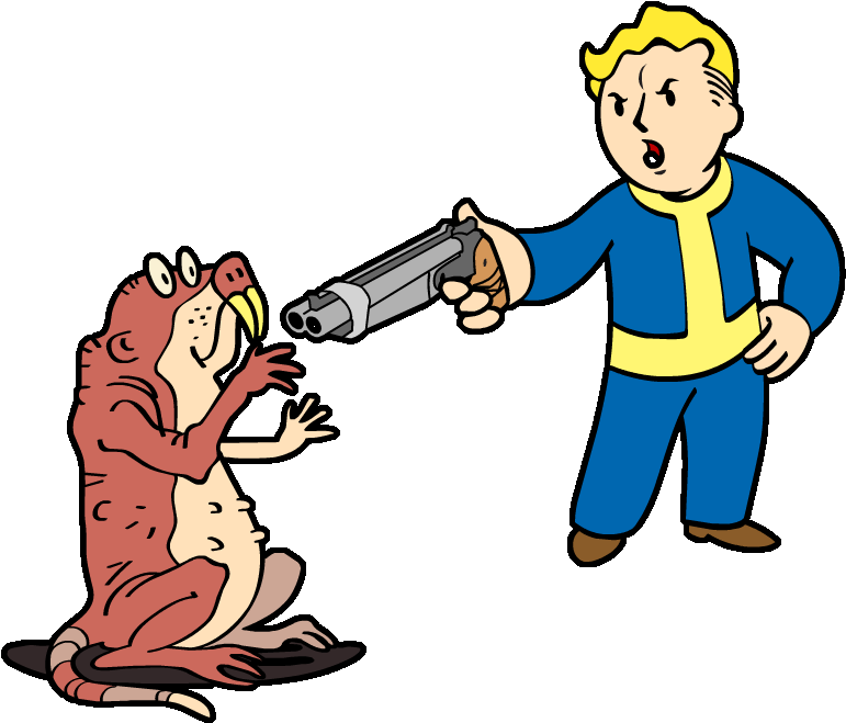 A Cartoon Of A Man Pointing A Gun To A Beaver