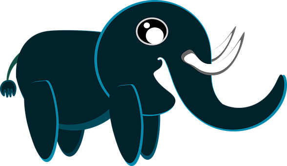 A Cartoon Elephant With Tusks