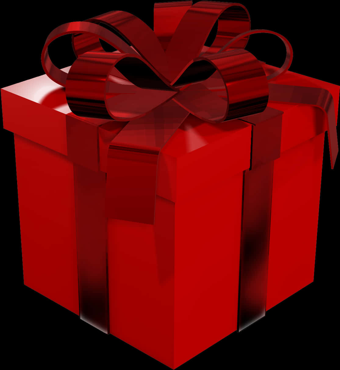 A Red Gift Box With A Bow