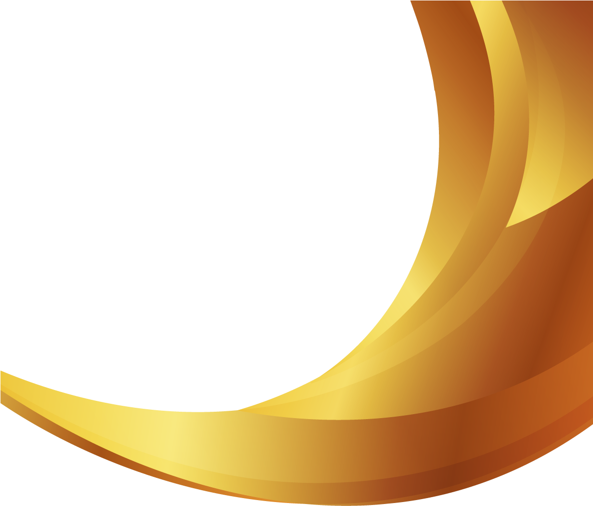 A Gold Curved Object With A Black Background
