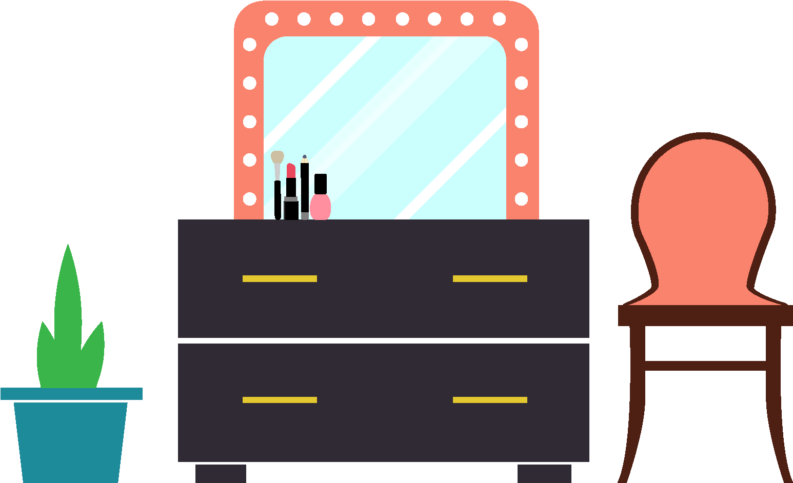 A Mirror On A Dresser