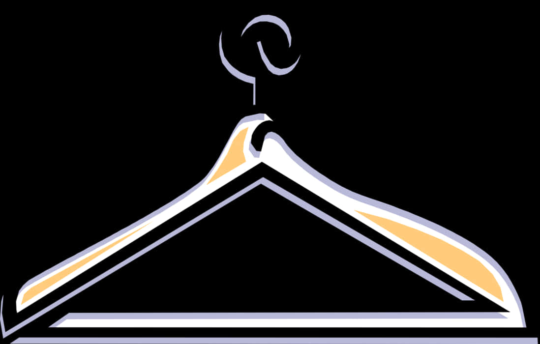A Black And White Triangle With A Crescent On Top