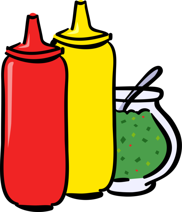 A Group Of Ketchup Bottles And A Jar Of Condiments