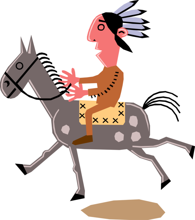 A Cartoon Of A Man Riding A Horse