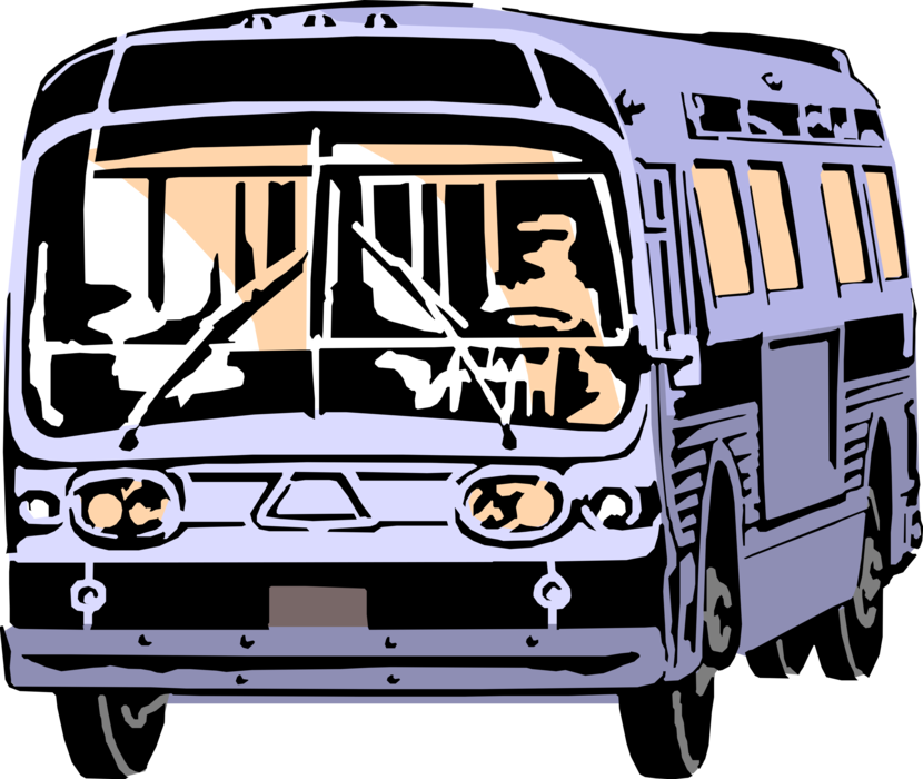 Vector Illustration Of Public Urban Transportation - Public Transit Bus, Hd Png Download