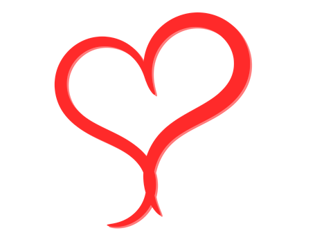 A Red Heart Shaped Object On A Black Background