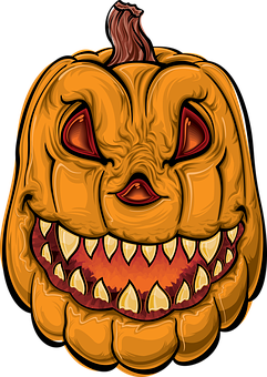 A Cartoon Pumpkin With A Face