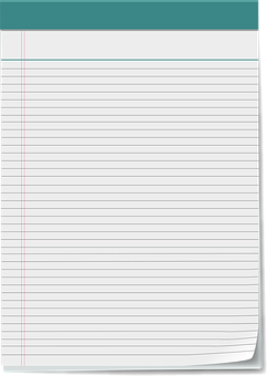 A White Lined Paper With Red And Green Lines
