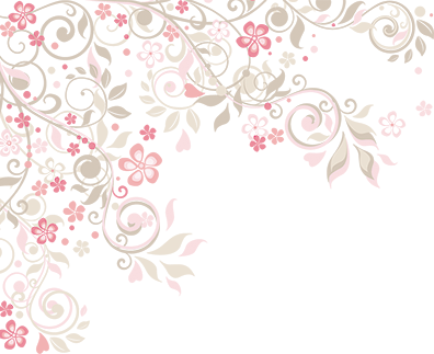 A Black Background With Pink And White Flowers