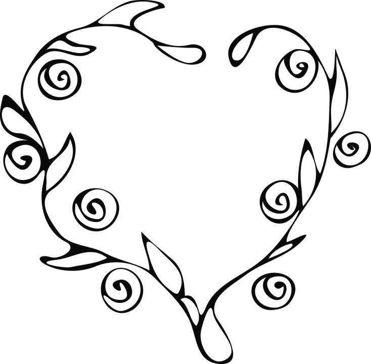 A Heart Shaped Black And White Design