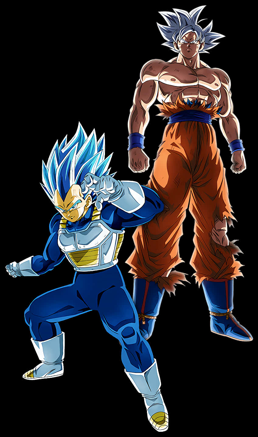 A Cartoon Of A Man And A Man With Blue Hair