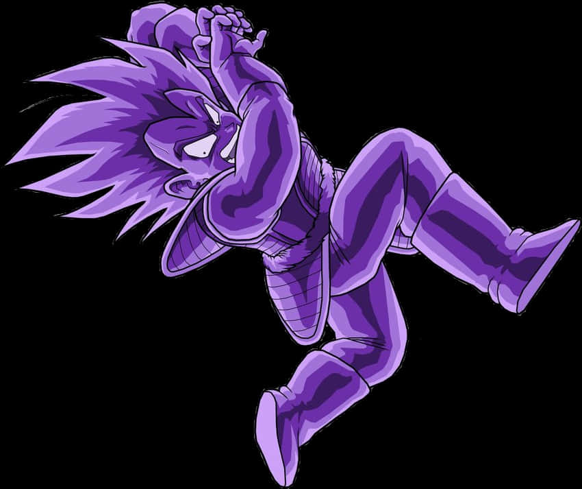 A Cartoon Of A Purple Character