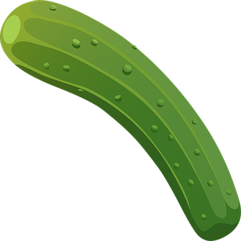 A Green Cucumber With Small Dots On It