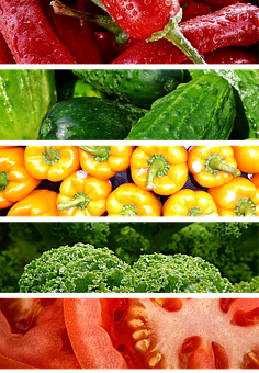 A Collage Of Different Vegetables