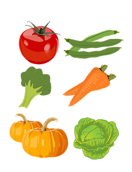 A Group Of Vegetables On A Black Background