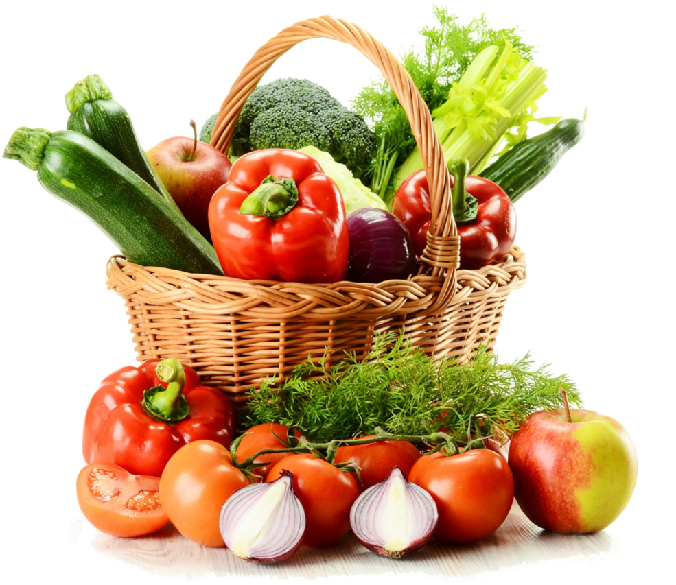 A Basket Full Of Vegetables