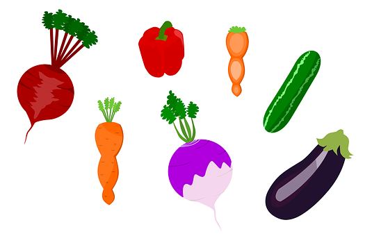 A Group Of Vegetables With Green Tops