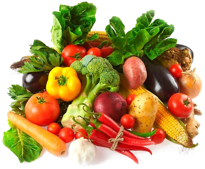 A Pile Of Vegetables On A Black Background