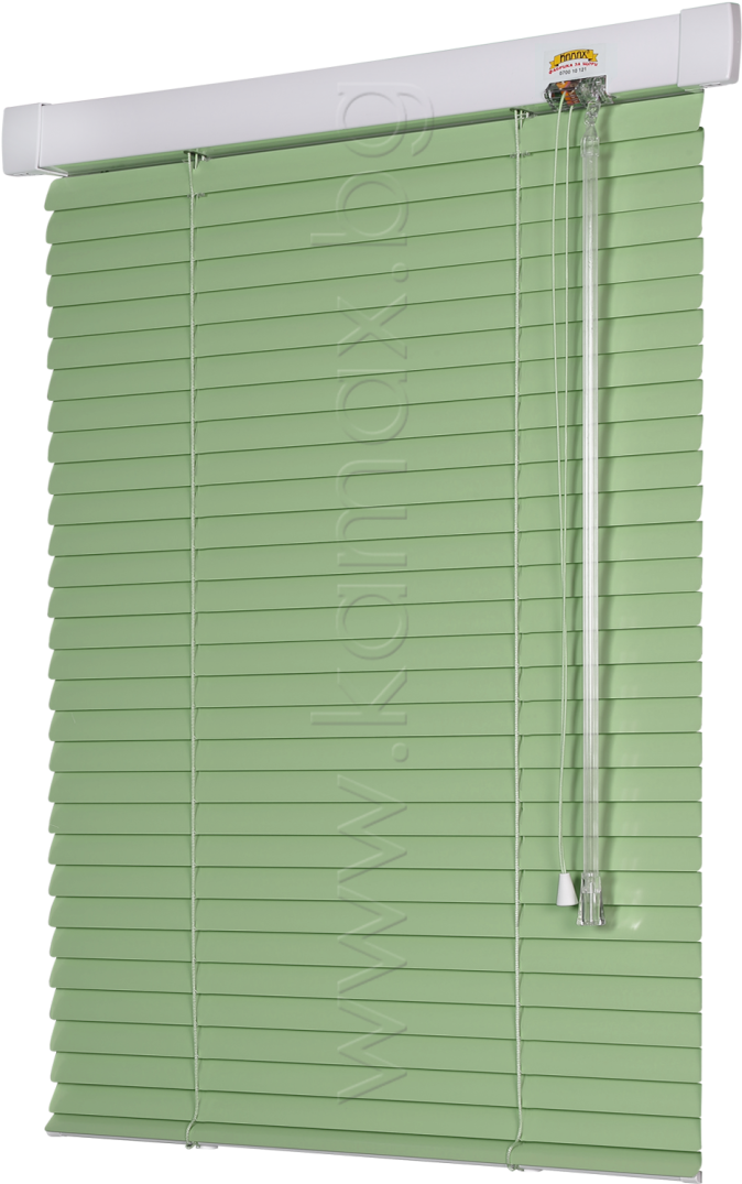 A Green Blinds On A Black Background