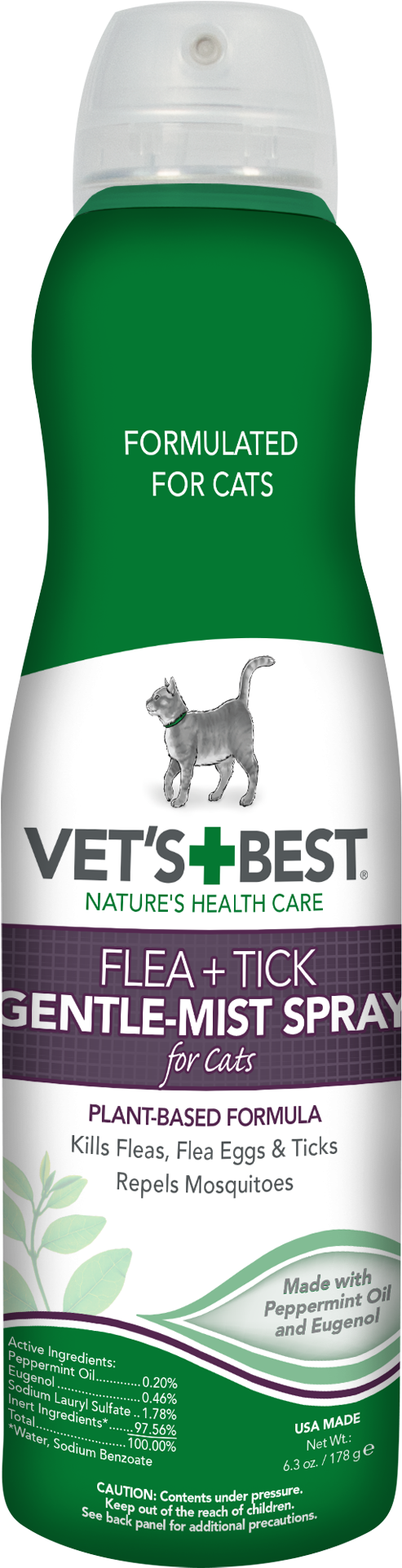 Vet's Best Flea And Tick Gentle-mist Spray For Cats, - Vet's Best Flea And Tick Spray For Cats, Hd Png Download
