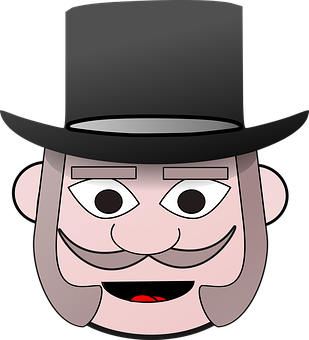 A Cartoon Of A Man With A Top Hat