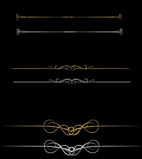 A Set Of Dividers With Swirls
