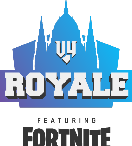 A Logo With A Castle In The Background