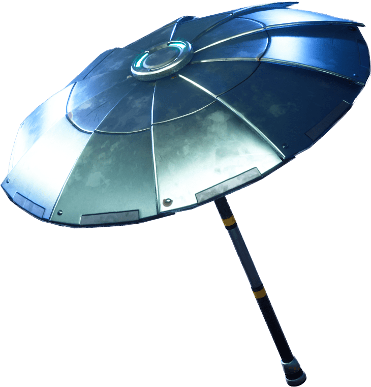 A Metal Umbrella With A Black Background