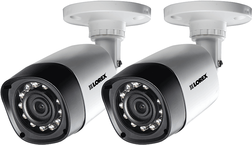 A Couple Of Security Cameras