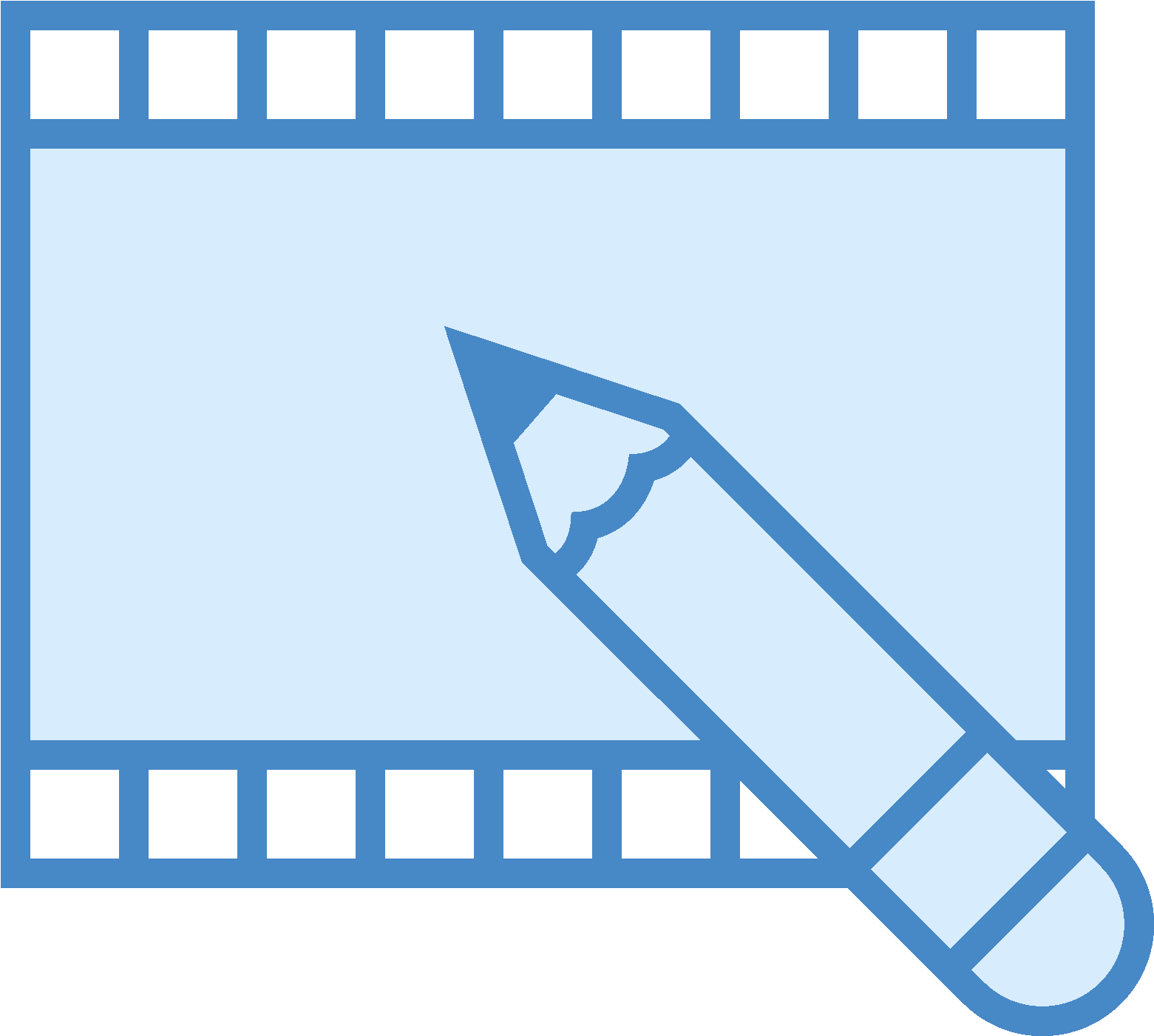 A Pencil And Film Strip