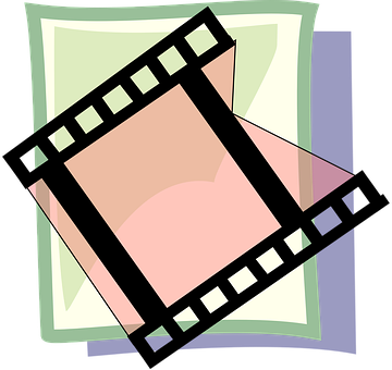 A Pink And Black Film Strip