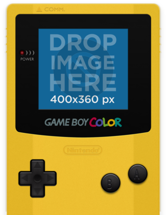A Yellow Handheld Video Game Console