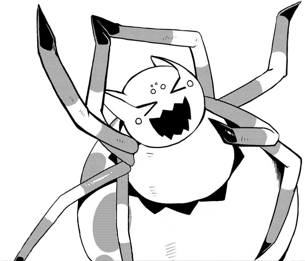 A Cartoon Spider With Many Legs