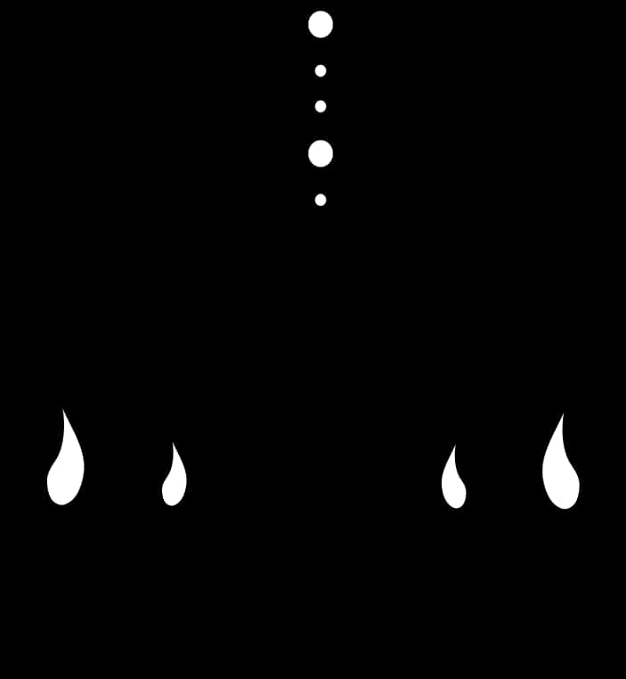 A Black Background With White Dots And Drops