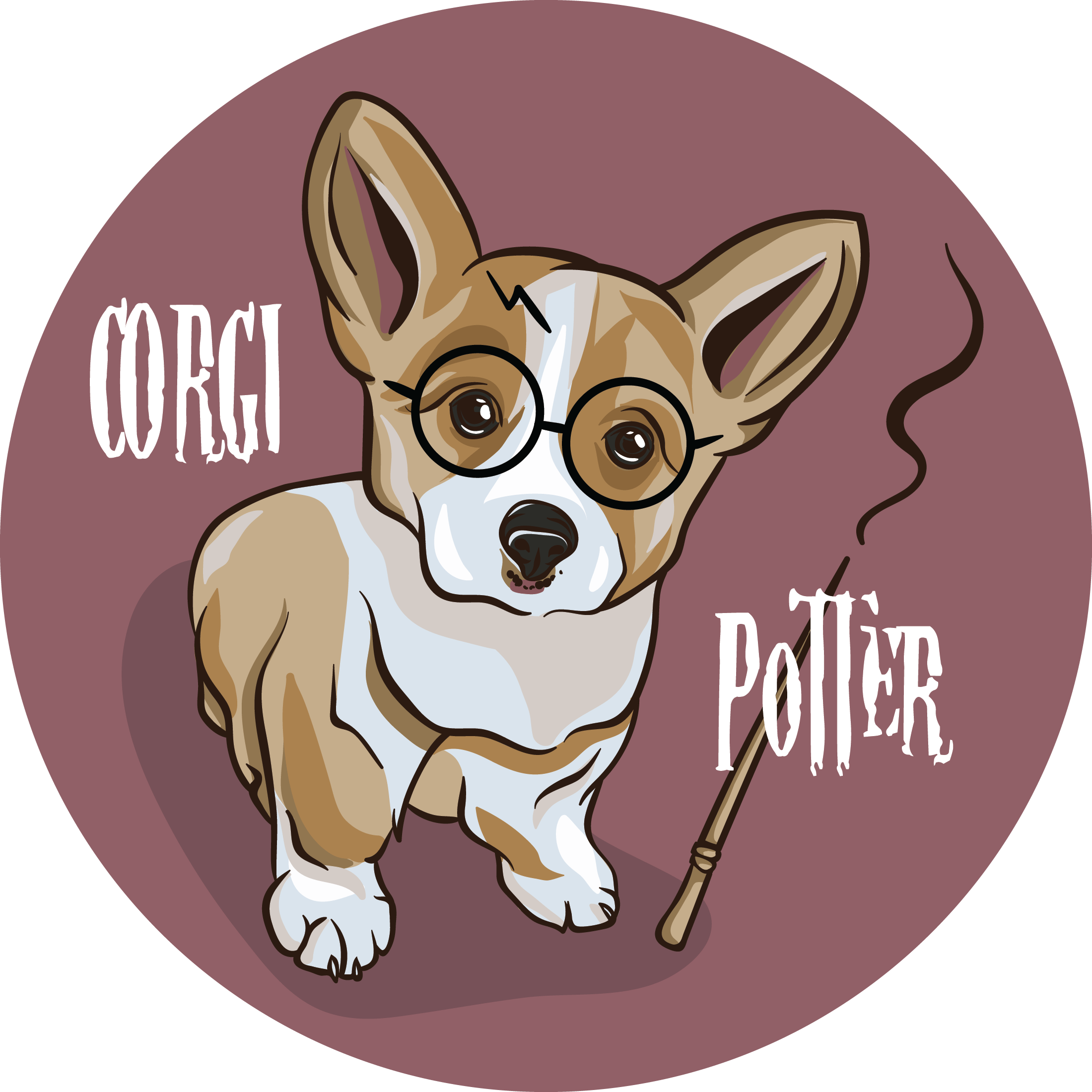 A Dog With Glasses And A Wand