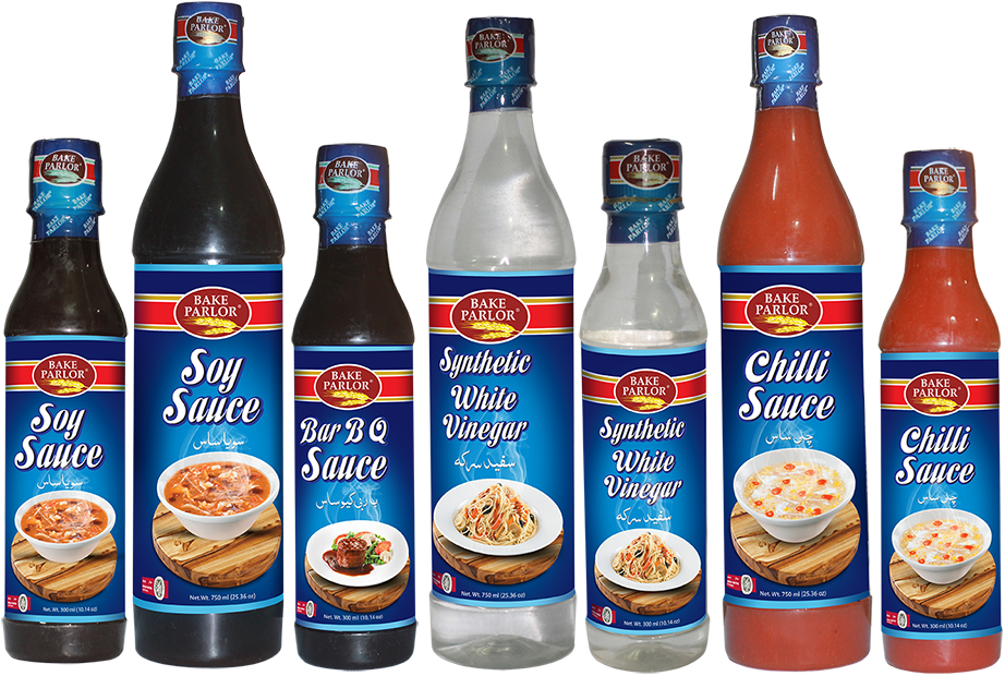 A Group Of Bottles Of Sauce