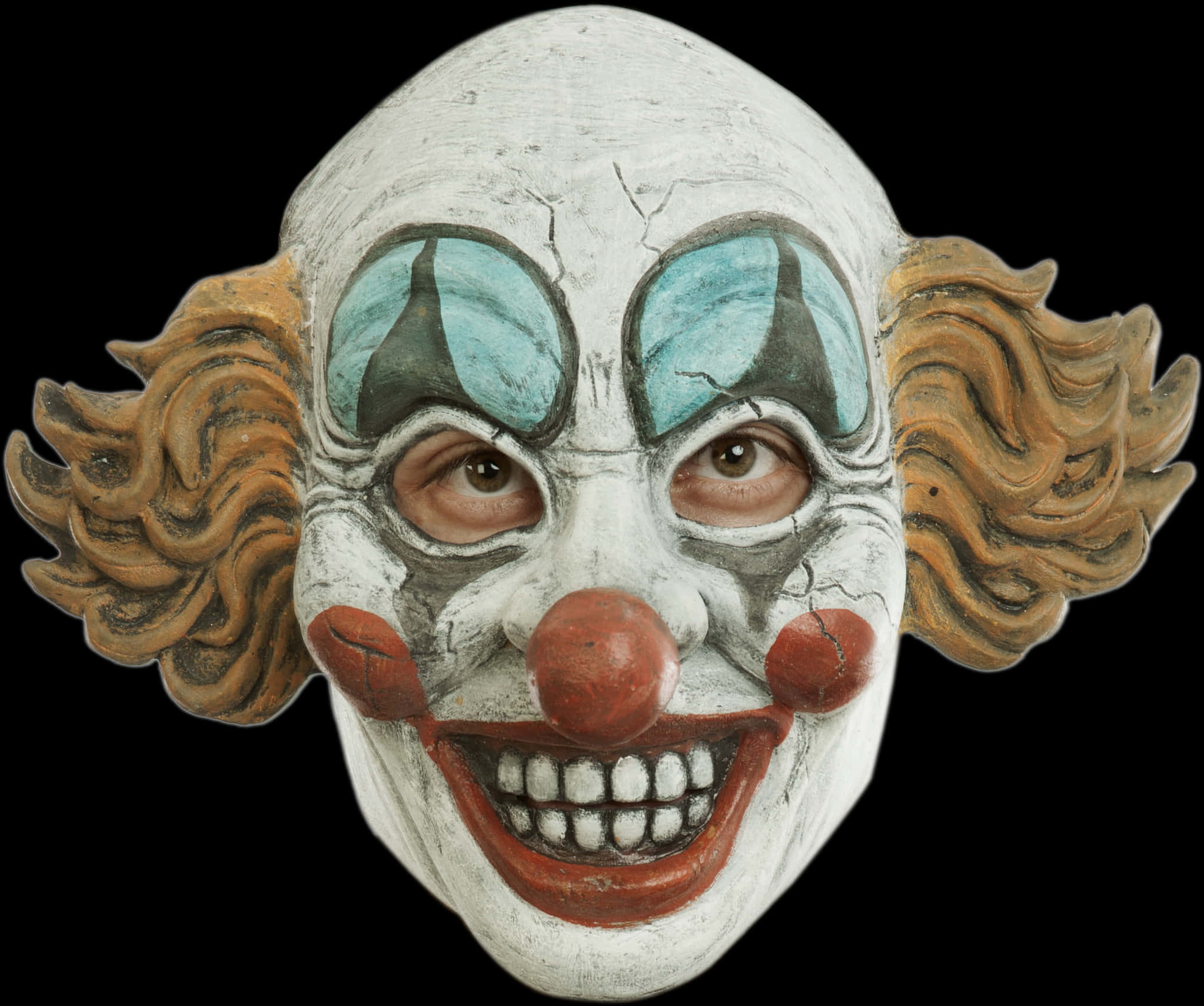 A Clown Mask With A Black Background