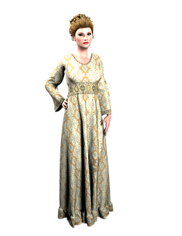 A Woman In A Long Dress