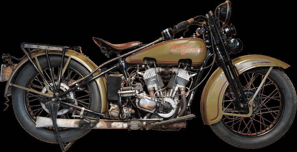 Vintage Harley Davidson Bike, Hd Png Download