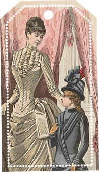 A Woman In A Dress And A Child In A Dress