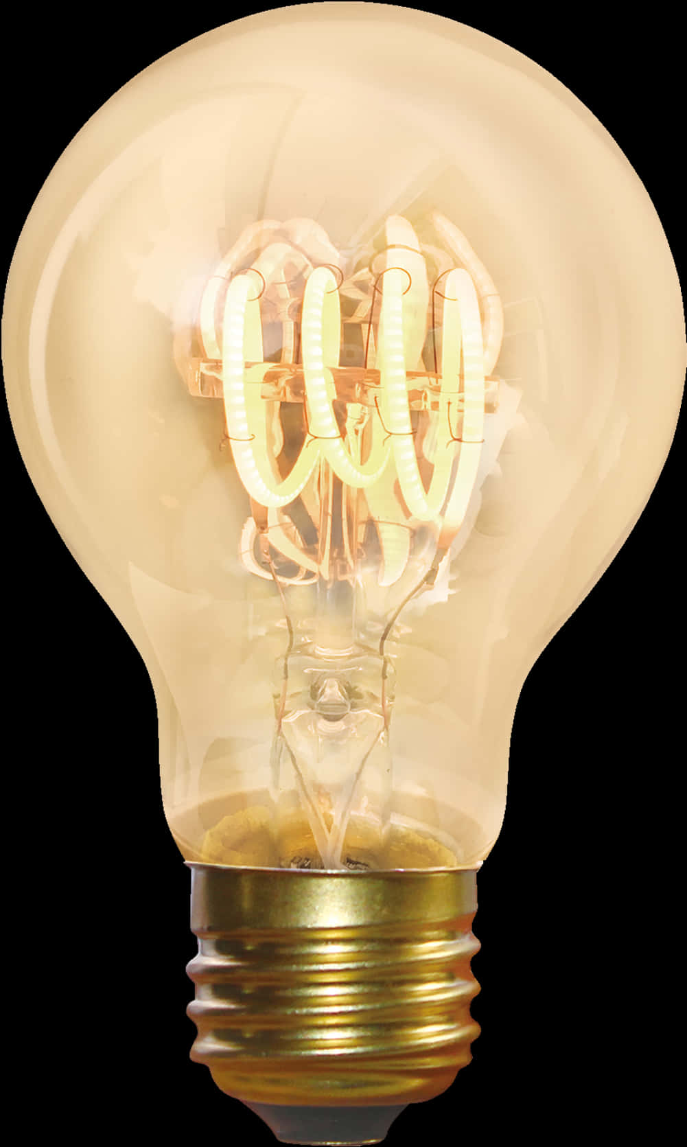 A Light Bulb With A Filament