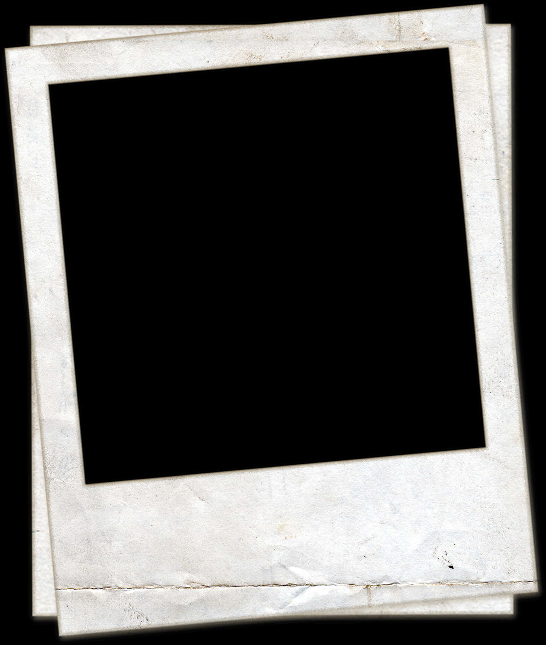 A Polaroid Of A Black Background