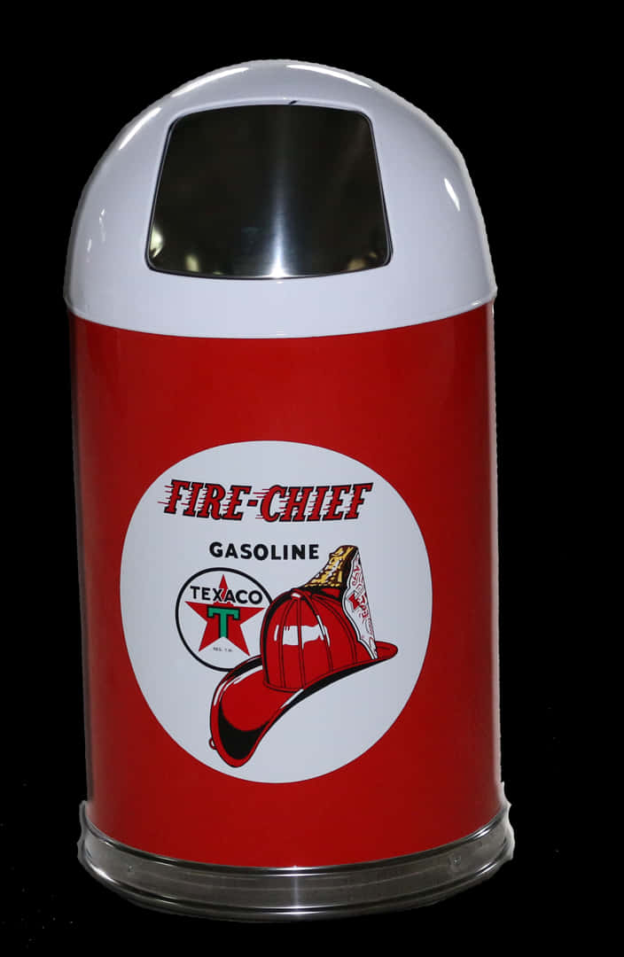 A Red And White Can With A Logo On It
