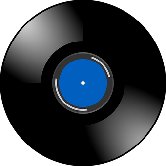 A Black And Blue Circle With A Black Background