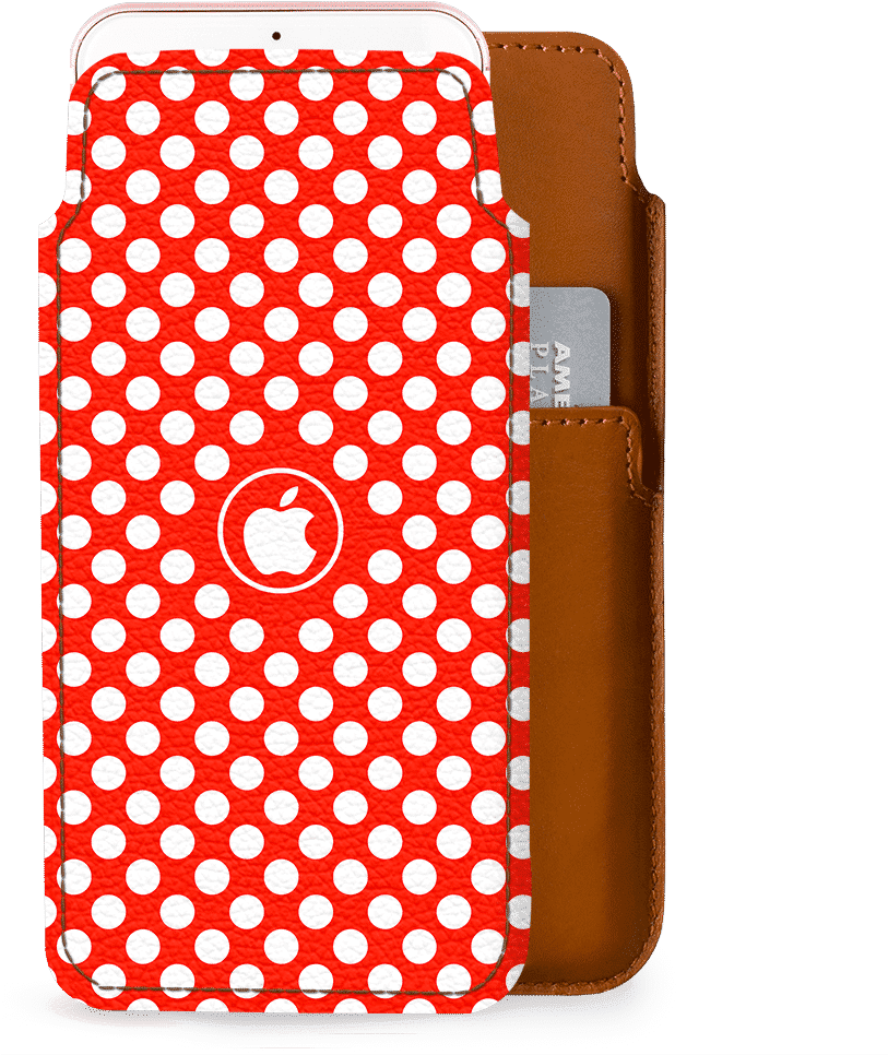A Red And White Polka Dot Phone Case