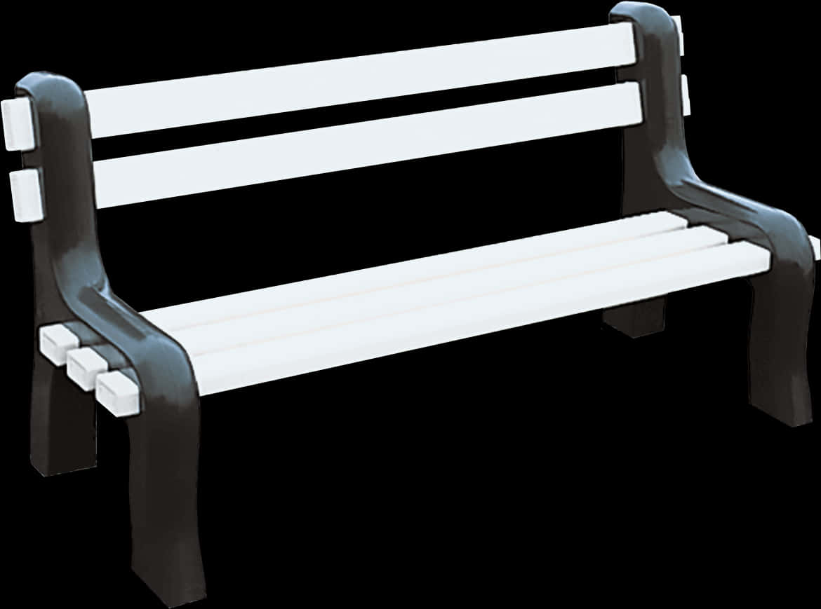 A White And Black Bench