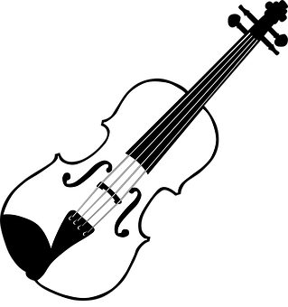A White Violin With Strings