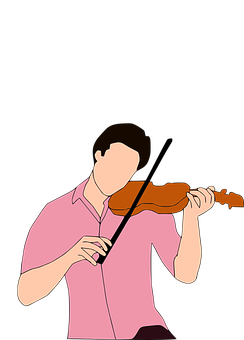 A Man Playing A Violin